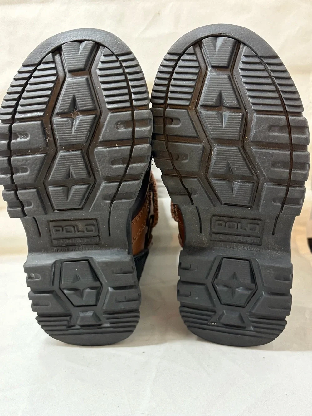 Polo Ralph Lauren Boys' Conqured Hi Boots in Chocolate/Tan Leather Size 9